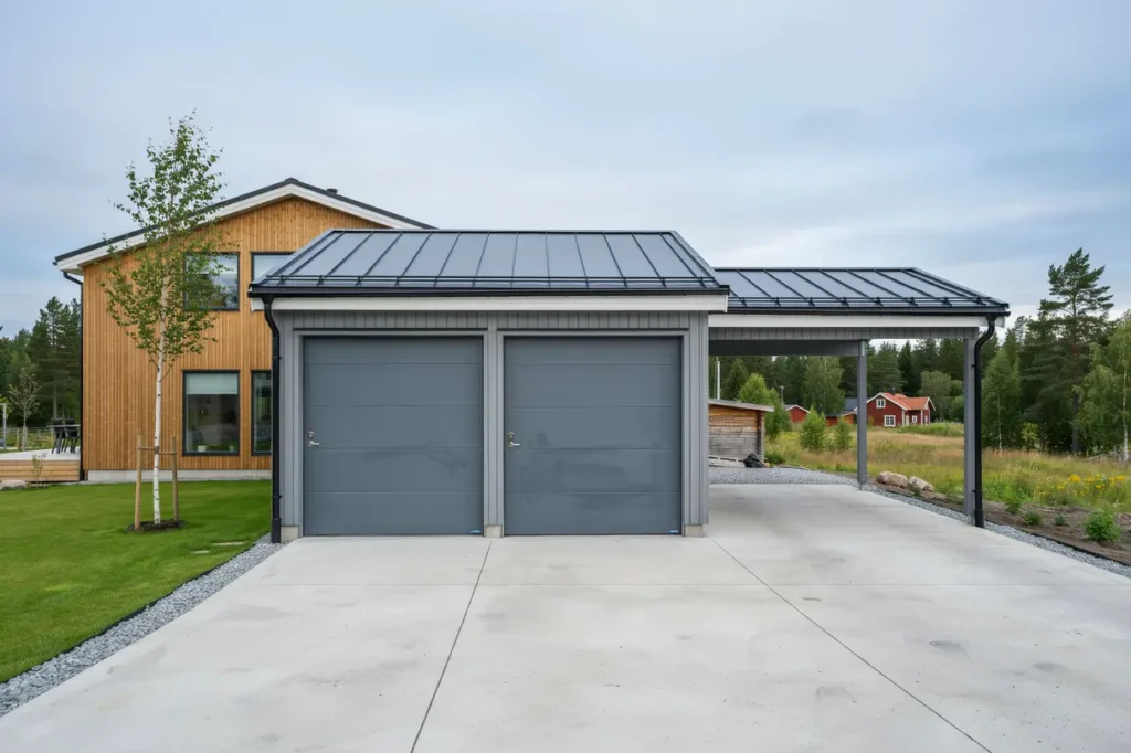 ny carport och dubbelgarage uppf rda i br sarp tomelilla